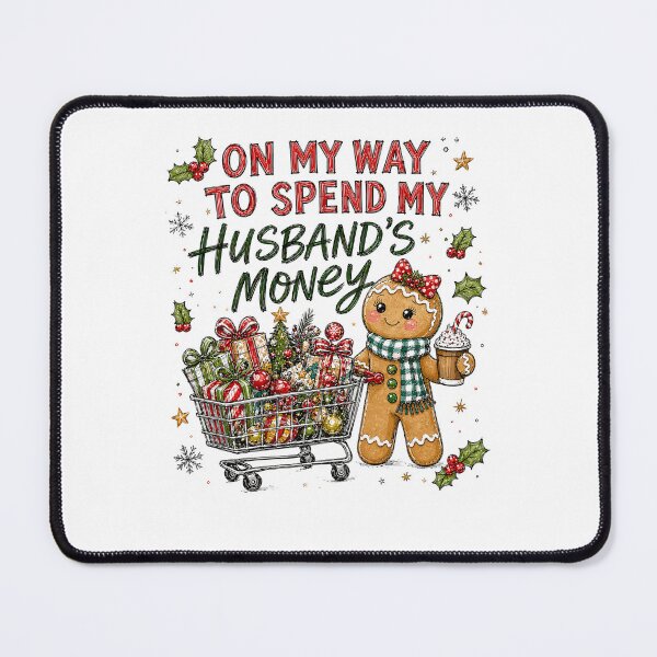 Item preview, Funny Christmas Gingerbread Shopping Design designed and sold by phoebelevine.
