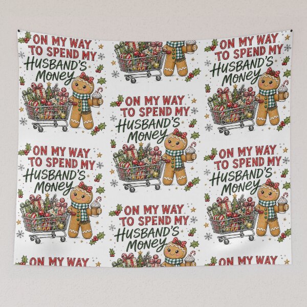 Item preview, Funny Christmas Gingerbread Shopping Design designed and sold by phoebelevine.