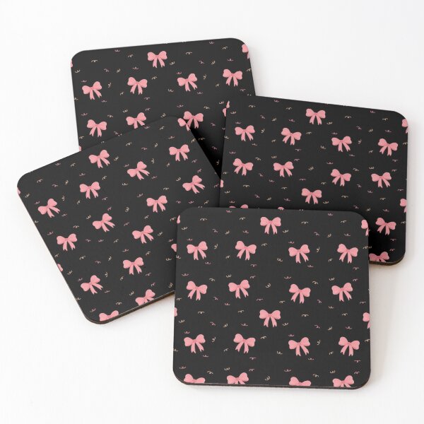 Item preview, Pink bows on a black background designed and sold by The countess.