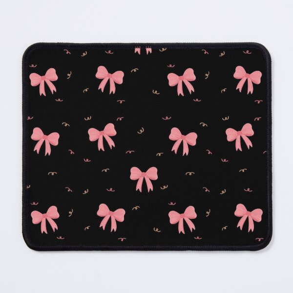 Item preview, Pink bows on a black background designed and sold by Thecountess0o0.