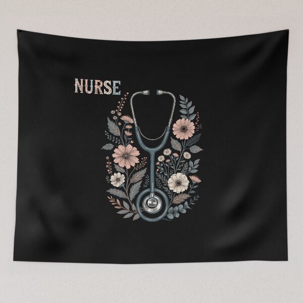 Item preview, Floral Nurse Stethoscope Nursing Design designed and sold by DariaOltes.