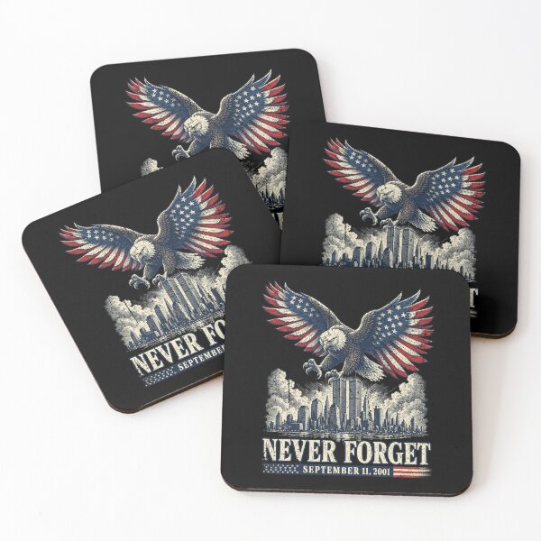 Item preview, Never Forget September 11 2001 Patriotic Eagle American Flag NYC designed and sold by LunaBeautiful.