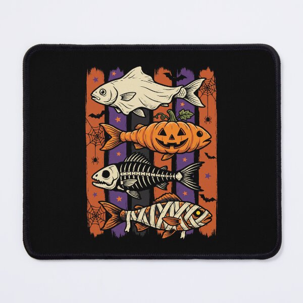 Item preview, Halloween Fishing Ghost Pumpkin Skeleton Fish Art Spooky designed and sold by hemagamo.