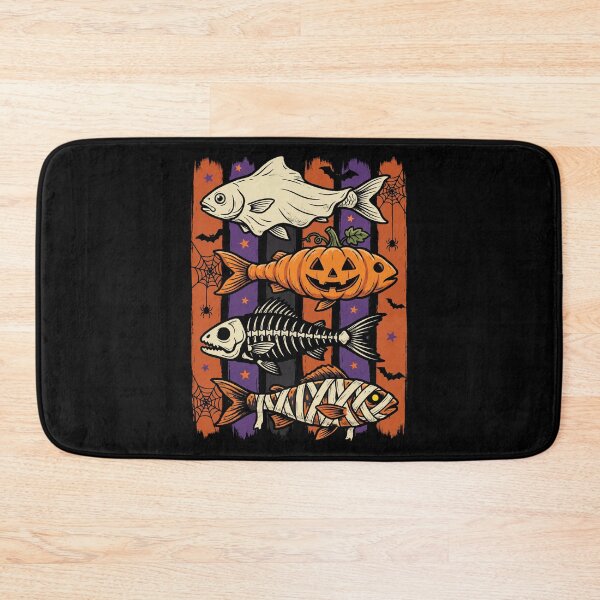 Item preview, Halloween Fishing Ghost Pumpkin Skeleton Fish Art Spooky designed and sold by hemagamo.