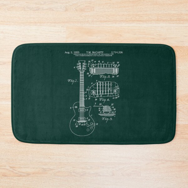 Item preview, Electric Guitar Blueprint Patent Diagram designed and sold by Charmerero.