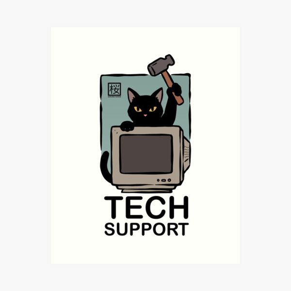 Item preview, Cat Tech Support Computer Repair designed and sold by SakuraHaven.