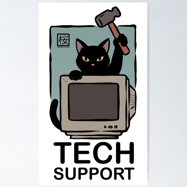 Item preview, Cat Tech Support Computer Repair designed and sold by SakuraHaven.