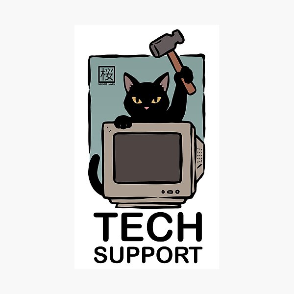 Item preview, Cat Tech Support Computer Repair designed and sold by SakuraHaven.