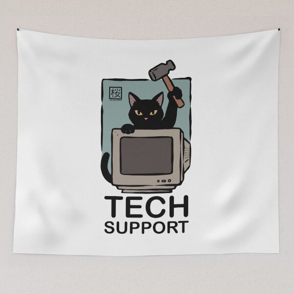 Item preview, Cat Tech Support Computer Repair designed and sold by SakuraHaven.