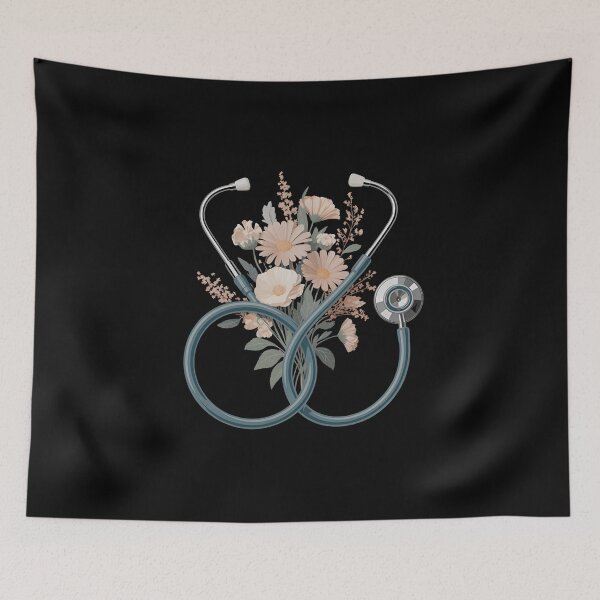 Item preview, Floral Stethoscope Nurse Aesthetic designed and sold by DariaOltes.