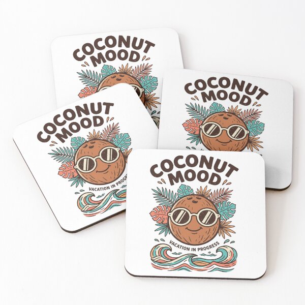 Item preview, Coconut Mood Tropical Vacation Retro Summer Design designed and sold by @SHINTOSARTSTORE.