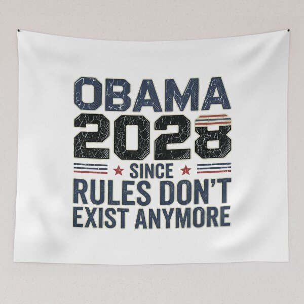 Item preview, Obama 2028 Since Rules Dont Exist Anymore Political Satire Vintage designed and sold by LunaBeautiful.