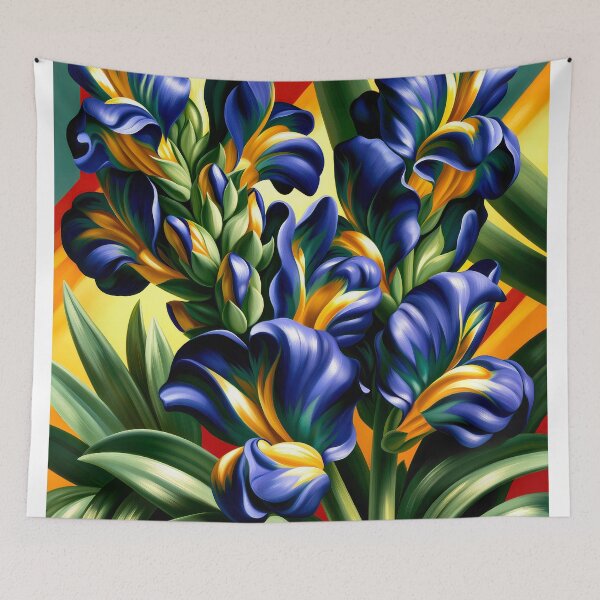 Item preview, Wall Art - Postcard - Vibrant Iris Geometry designed and sold by ForeverPrintsOK.