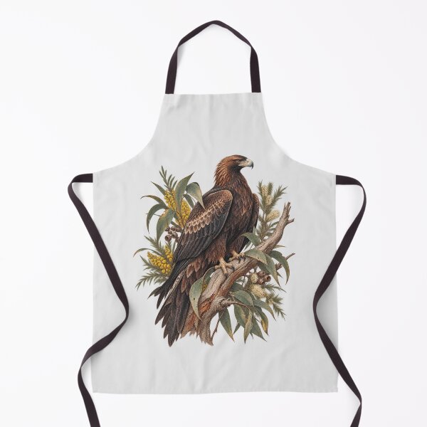 Item preview, Wedge-tailed Eagle Australia's Largest Bird of Prey Vintage Aussie Eagle with Wattle Art designed and sold by Yellowriversss.