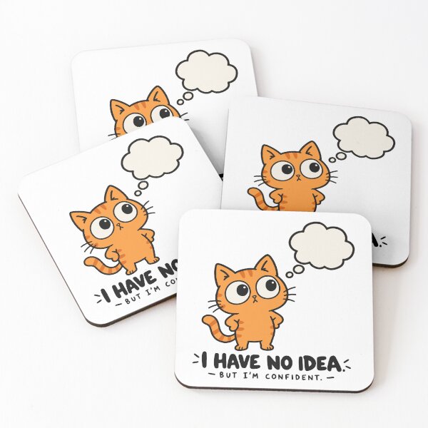 Item preview, No Idea, But Confident – Funny and Confident Ginger Cat designed and sold by MewMade.