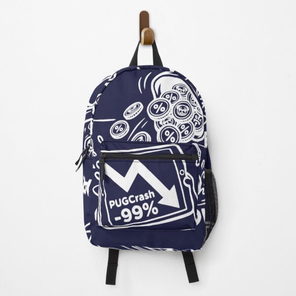 Item preview, Going Overboard Crypto Crash Pug Stock Market White Outline designed and sold by The Bold Line Studio.