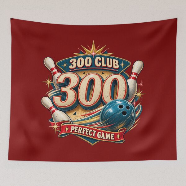 Item preview, 300 Club Perfect Game Bowling designed and sold by Normandy Road Heritage™ - Vintage Garage Art.