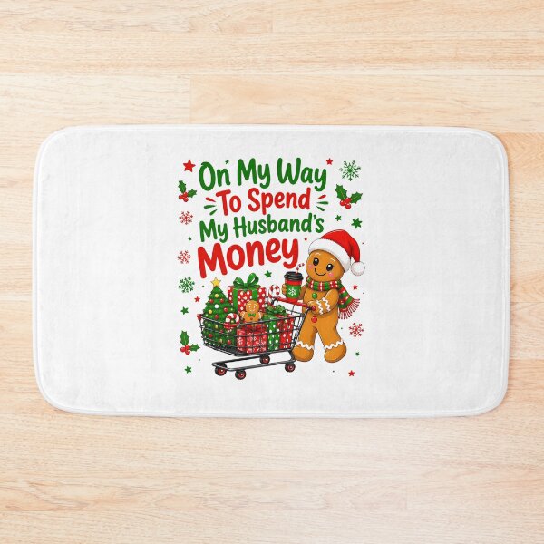 Item preview, Funny Christmas Shopping Gingerbread Design designed and sold by phoebelevine.