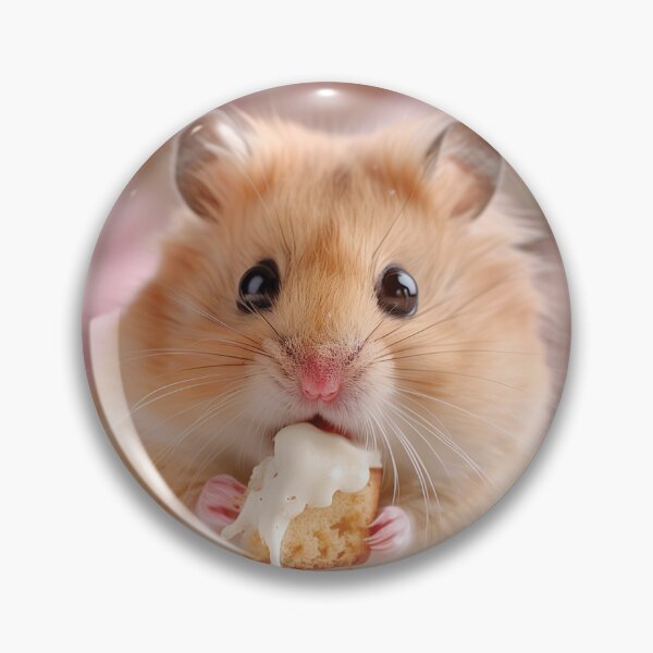 Item preview, Cute Hamster Eating Sweet Dessert - Pink Blossom Cafe designed and sold by cutepid.