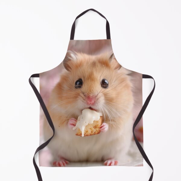 Item preview, Cute Hamster Eating Sweet Dessert - Pink Blossom Cafe designed and sold by cutepid.