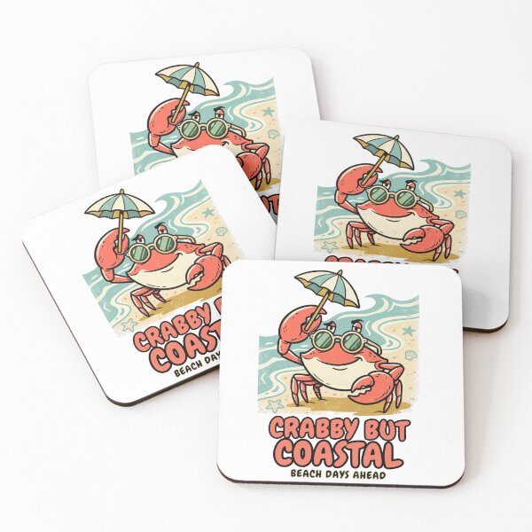 Item preview, Crabby But Coastal Funny Crab Beach Summer Design designed and sold by @SHINTOSARTSTORE.
