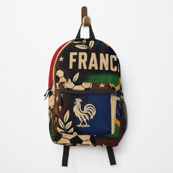 Item preview, France vs Brazil Retro Football Art Poster designed and sold by Nexus Space.