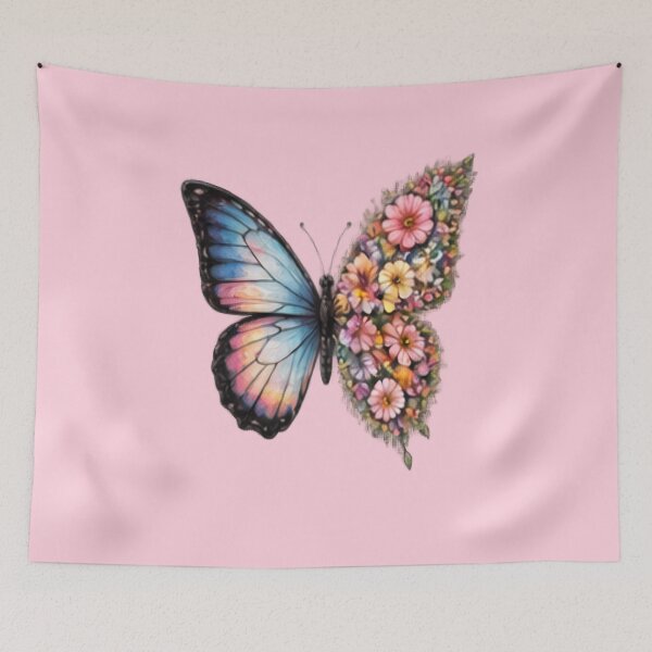 Item preview, Watercolor Floral Butterfly Botanical Art designed and sold by FABIOLA1970.