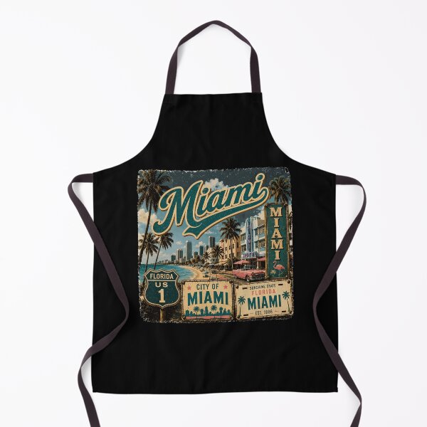 Item preview, Miami Retro Beach City Skyline Palm Trees designed and sold by Maly699.