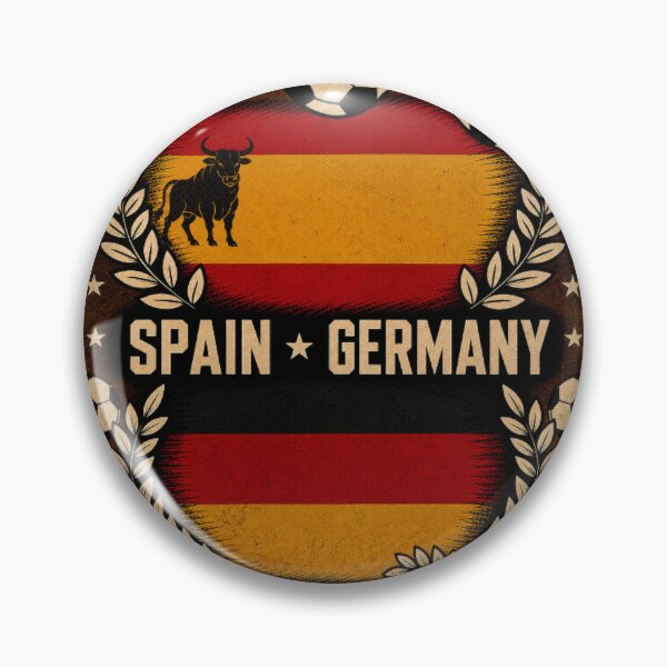 Item preview, Spain vs Germany Retro Football Art Poster designed and sold by Nexus Space.