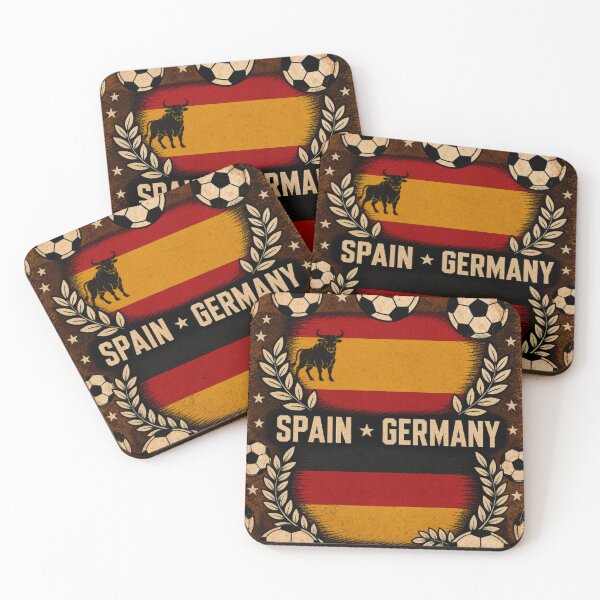 Item preview, Spain vs Germany Retro Football Art Poster designed and sold by Nexus Space.