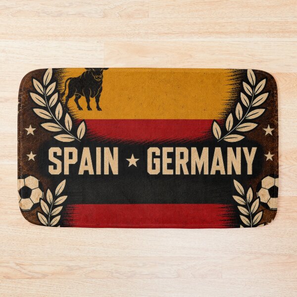 Item preview, Spain vs Germany Retro Football Art Poster designed and sold by Nexus Space.