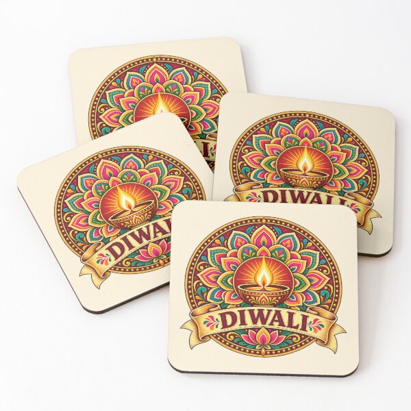 Item preview, Rangoli Pattern Circle Badge – Colorful Diwali Vintage Art designed and sold by Globalcitytees.