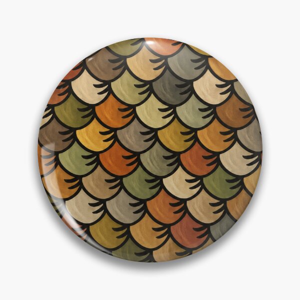 Item preview, Hand Painted Aquatic Scales – Colorful Nature Pattern designed and sold by annenambiro.