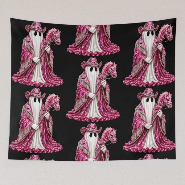 Item preview, Pink Glitter Ghost Cowgirl Costume Art designed and sold by phoebelevine.