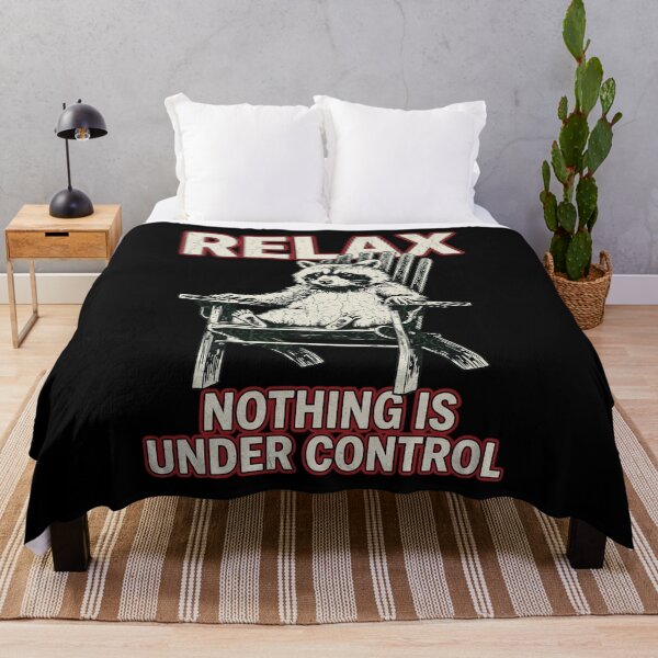 Item preview, Relax Nothing Is Under Control Funny Raccoon Vintage Distressed designed and sold by DreamPetal.