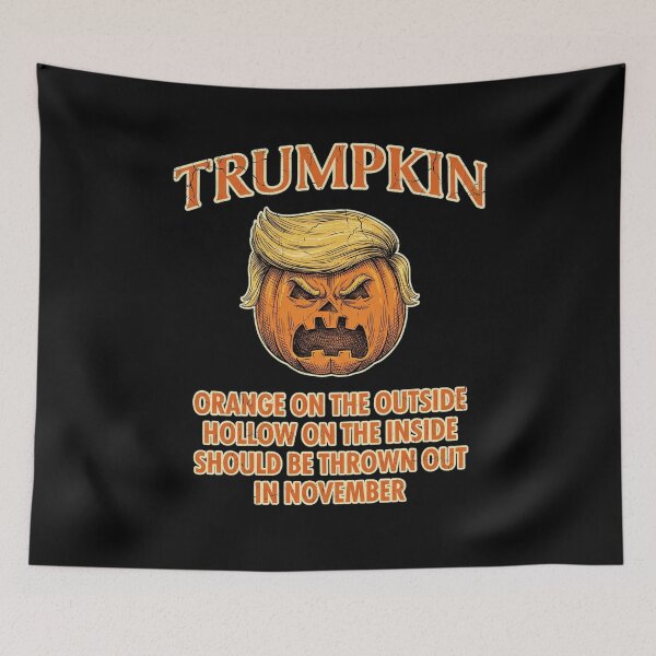 Item preview, Trumpkin Funny Anti Trump Political Satire Halloween Pumpkin designed and sold by DreamPetal.
