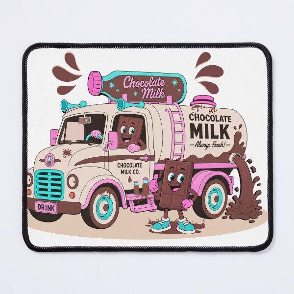 Item preview, Chocolate Milk Truck – Retro Cartoon designed and sold by Aimetoi.