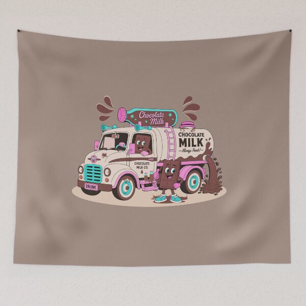 Item preview, Chocolate Milk Truck – Retro Cartoon designed and sold by Aimetoi.