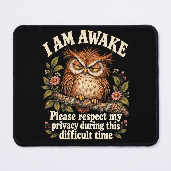Item preview, I Am Awake Please Respect My Privacy Funny Owl Humor designed and sold by will freed18.
