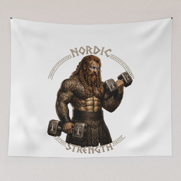 Item preview, Viking Strength Thor Dumbbell Gym Bodybuilding Fitness designed and sold by Bearded-Viking.