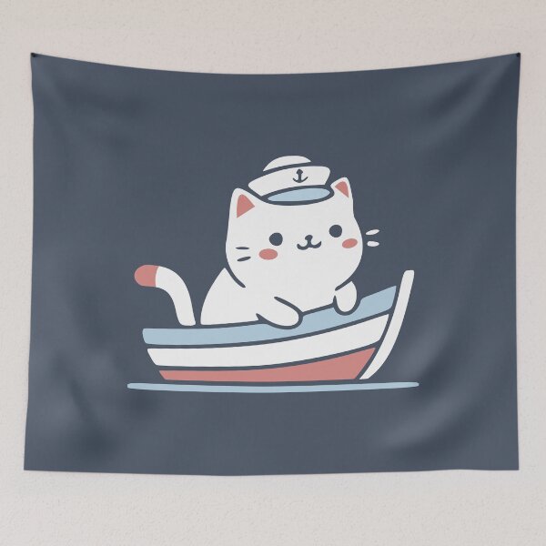 Item preview, My Favorite Sea Is The Puss-Sea Kawaii Cat designed and sold by AnnSign.