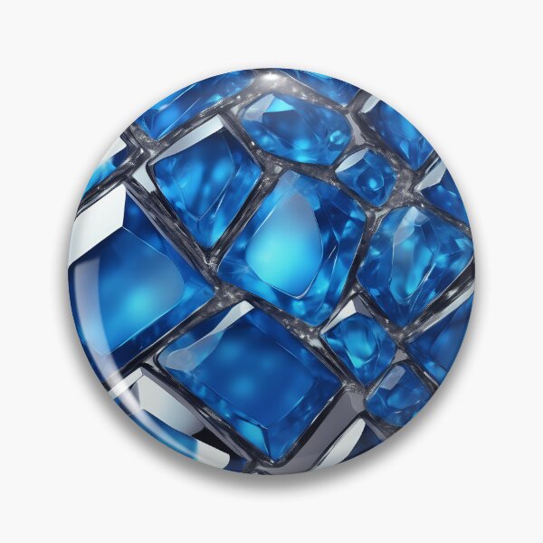 Item preview, Abstract Blue Crystal Glass Shapes with Bright Reflections. designed and sold by MissYouONLY.