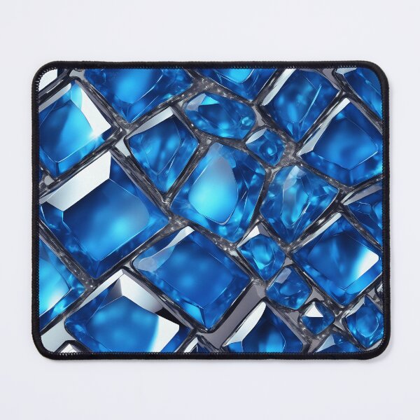 Item preview, Abstract Blue Crystal Glass Shapes with Bright Reflections. designed and sold by MissYouONLY.