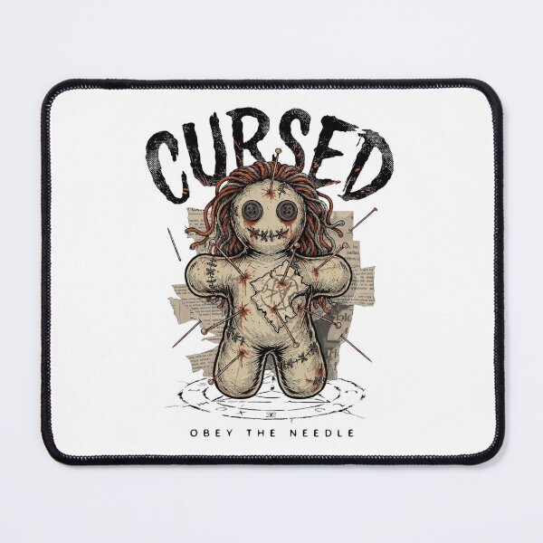Item preview, Cursed Voodoo Doll Halloween Design – Stitched Pin Graphic Tee v1 designed and sold by DarylWelsh2024.