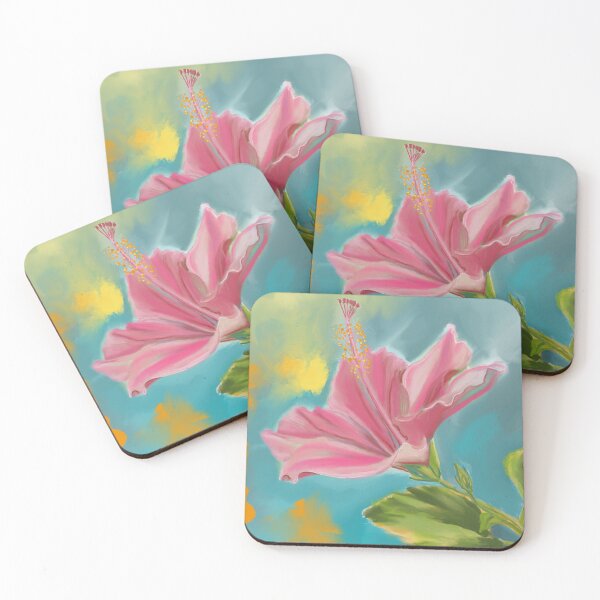 Item preview, Pink Hibiscus Painting in Bold Acrylics designed and sold by Jennifer Margrave-Garcia.