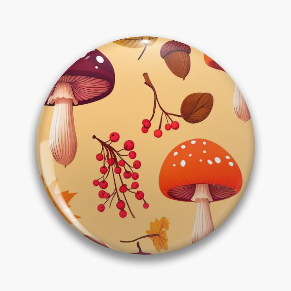 Item preview, Autumn Mushroom Maple Leaves Woodland Cottagecore designed and sold by FestivityFinds.