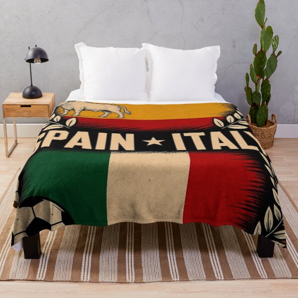 Item preview, Spain vs Italy Retro Football Art Poster designed and sold by Nexus Space.