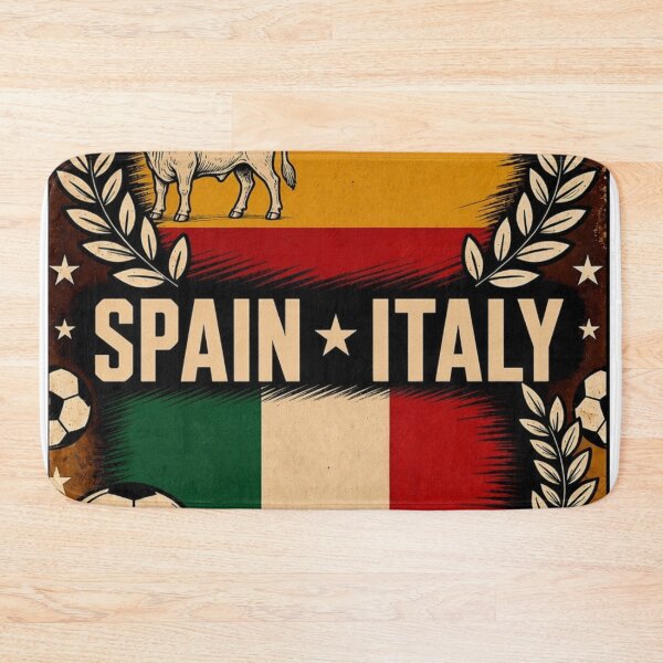 Item preview, Spain vs Italy Retro Football Art Poster designed and sold by Nexus Space.