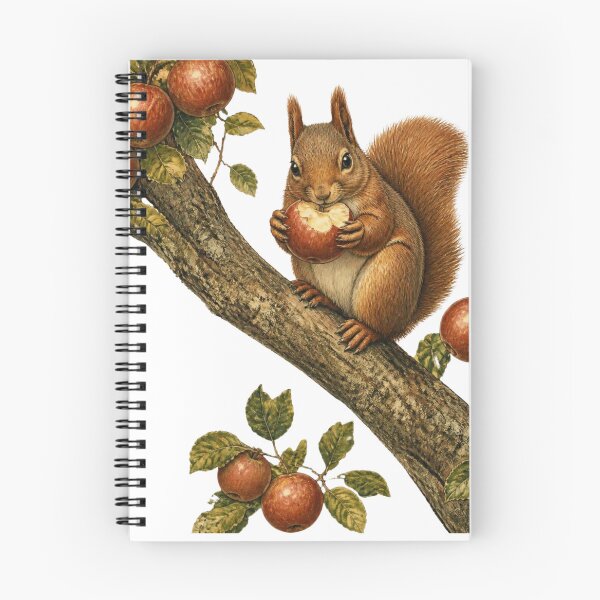 Item preview, Vintage Rustic Squirrel & Apple Orchard Nature Print designed and sold by El-RoiDesigns.