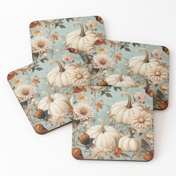 Item preview, Vintage Cream Pumpkin Floral Autumn Botanical designed and sold by FestivityFinds.